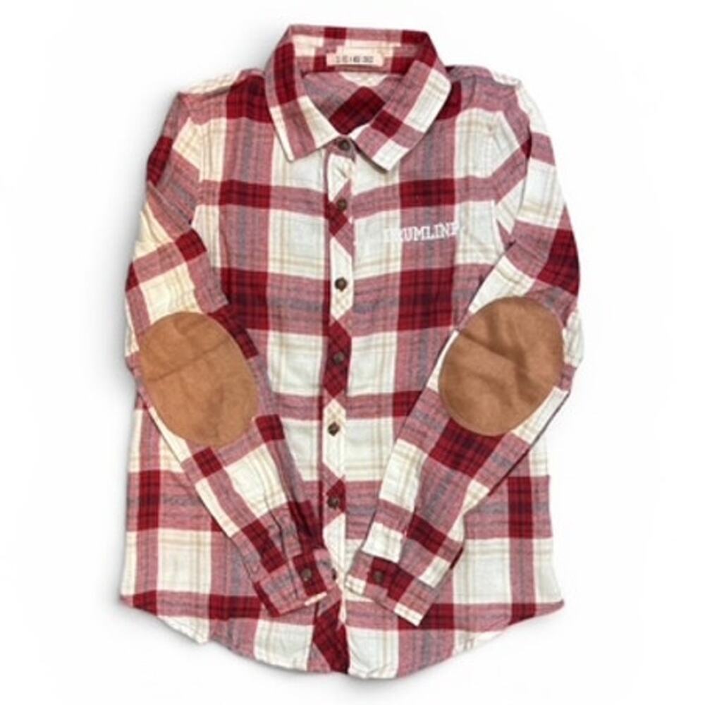 Drumline Flannel Shirt Red/Cream Plaid